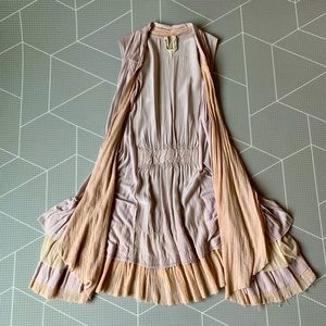 Free people pink ruffle vest
